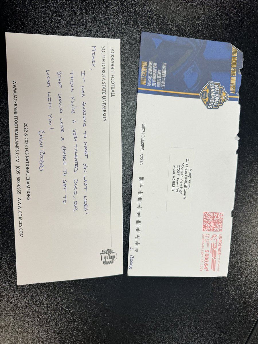 Appreciate the love from @GoJacksFB. Thank you @CoachBibbs52 @J_Menage3!