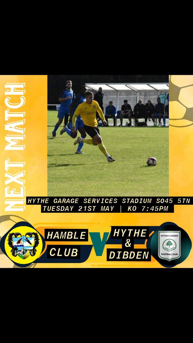 One more game to go and another chance for some more silverware for The Monks as the Russell Cotes Cup comes to its Final.⚽🏆 We Travel to the Hythe Garage Services Stadium on Tuesday night to go against @HytheDibdenFC Let’s get behind the lads one more time this season and