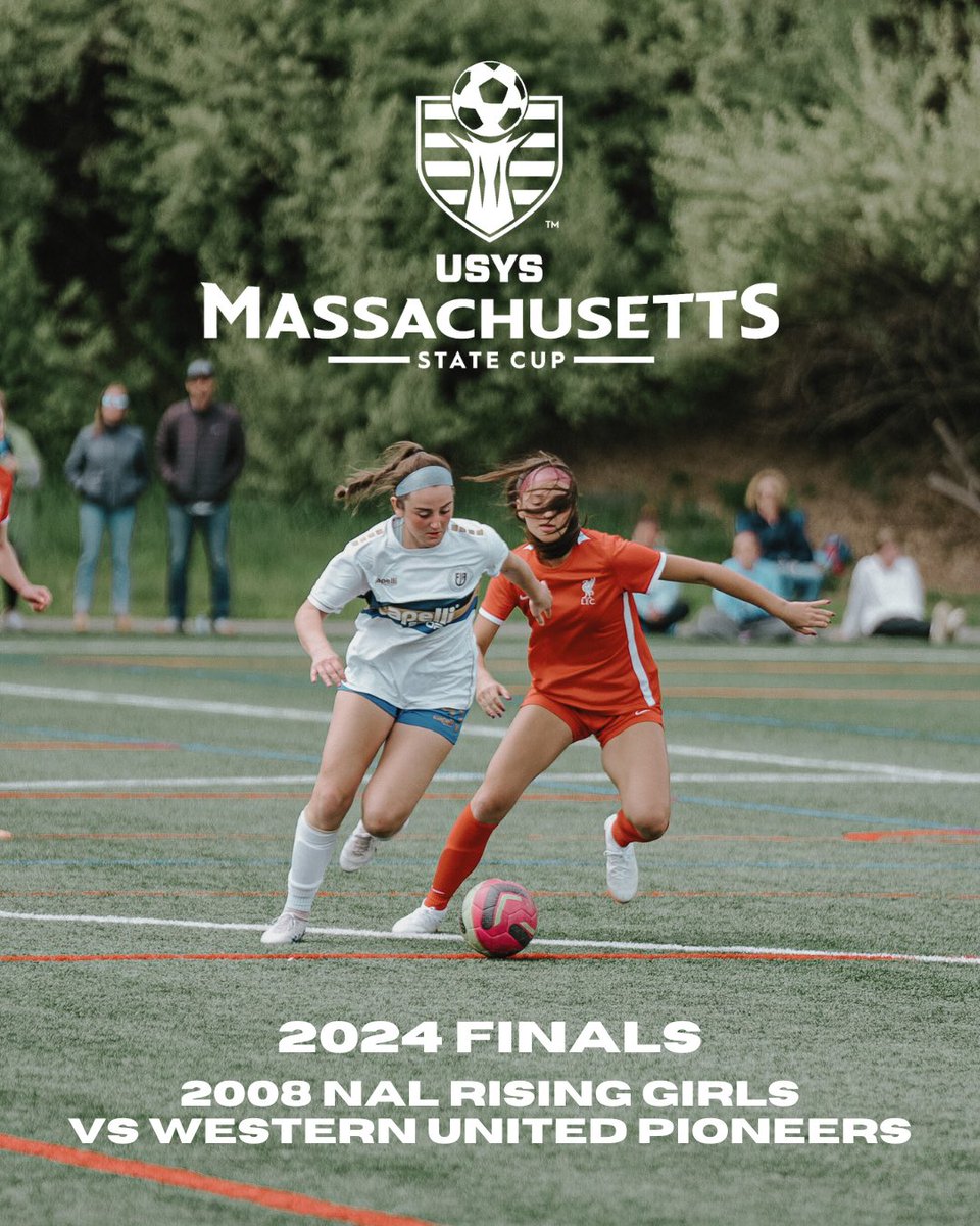 TONIGHT! 🤩

It’s a Western MA derby as our 2008 NAL Rising Girls face off against Western United Pioneers in the 2024 State Cup Final! 🏟️🔥

Good luck girls!

#ifanewengland #massstatecup #youthsoccer #massyouthsoccer #ifanewengland #girlssoccer #westernmasssoccer