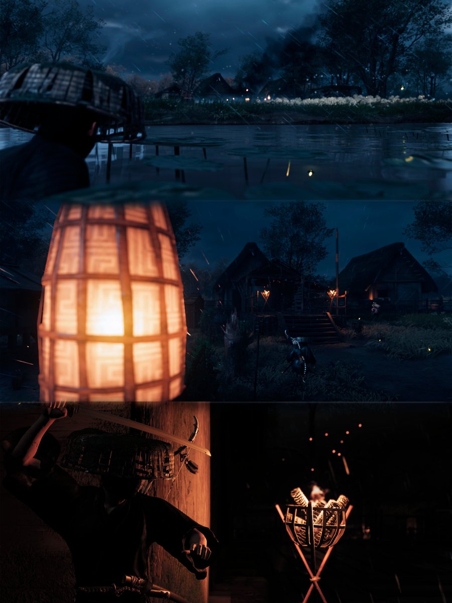 A ronin triptych 📸Ghost of Tsushima on PC (in-game PM only) #virtualphotograhy #vprt #thephotomode