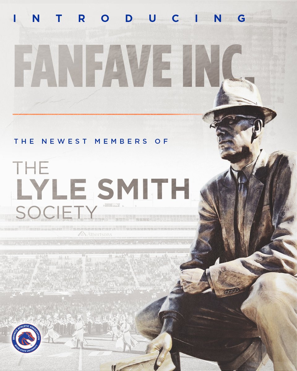 Bronco Nation!

Please join us in welcoming FanFave Inc. as the newest members of the Lyle Smith Society 📈

Thank you to FanFave Inc. for their tremendous support to @BroncoSports student-athletes through the Capital Projects Fund!

#UNBRIDLED | #BleedBlue | #WhatsNext