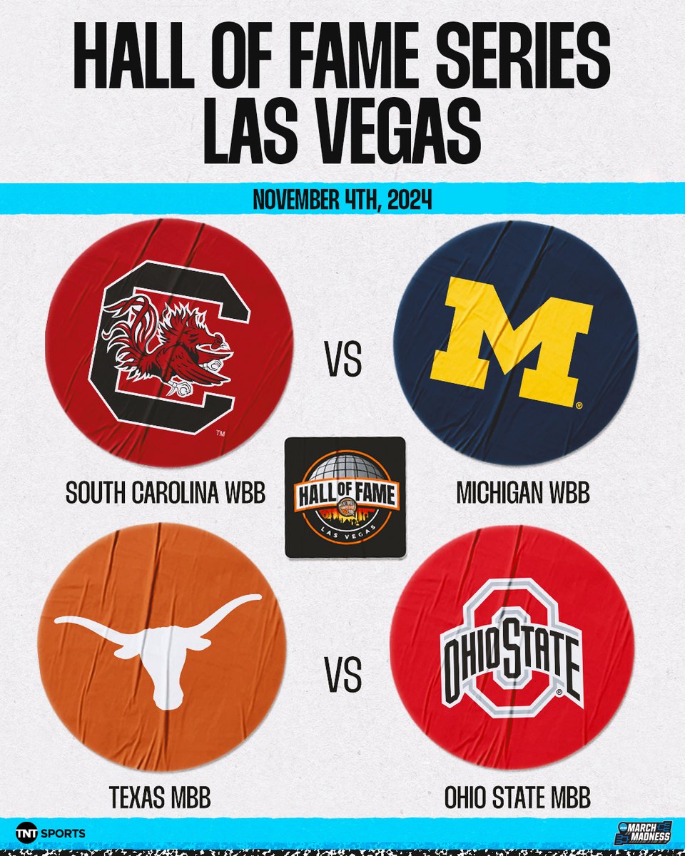 College Basketball tips off the 24-25 season on TNT Sports with the @hofseries Las Vegas 🤩