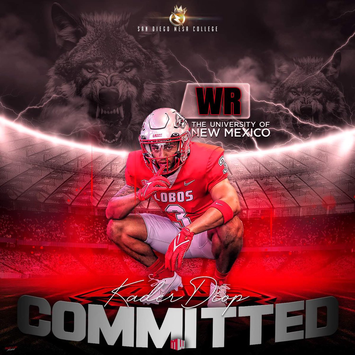 OLYMPIANS (@sdmesafootball) on Twitter photo Congratulations to Olympian WR <a href="/KDiop612/">Kader Diop</a> on his commitment to <a href="/UNMLoboFB/">New Mexico Football</a>
#GettinPlayersOut
#NextLevelOlympian
<a href="/BallCoachGW/">Gary Watkins Jr</a> <a href="/PrezHands/">Ashanti Hands, Ed.D.</a> <a href="/scfafootball/">Southern California Football Association</a> <a href="/CoachChevSD/">Coach Chevalier</a> <a href="/PeoplsProfessor/">Shawn Pomatto M.S., M.Ed.</a> <a href="/EC_Preps_SD/">EC Preps</a> <a href="/Daygofootball/">San Diego Football</a> <a href="/JUCOFFrenzy/">JUCO Football Frenzy</a>
๐ธ <a href="/Nicole2Noel/">Nicole Noel Photography LLC</a>
๐ป <a href="/SwagLabGD/">Dan Ruiz - Swag Lab - Graphic Design</a> Congratulations to Olympian WR <a href="/KDiop612/">Kader Diop</a> on his commitment to <a href="/UNMLoboFB/">New Mexico Football</a>
#GettinPlayersOut
#NextLevelOlympian
<a href="/BallCoachGW/">Gary Watkins Jr</a> <a href="/PrezHands/">Ashanti Hands, Ed.D.</a> <a href="/scfafootball/">Southern California Football Association</a> <a href="/CoachChevSD/">Coach Chevalier</a> <a href="/PeoplsProfessor/">Shawn Pomatto M.S., M.Ed.</a> <a href="/EC_Preps_SD/">EC Preps</a> <a href="/Daygofootball/">San Diego Football</a> <a href="/JUCOFFrenzy/">JUCO Football Frenzy</a>
๐ธ <a href="/Nicole2Noel/">Nicole Noel Photography LLC</a>
๐ป <a href="/SwagLabGD/">Dan Ruiz - Swag Lab - Graphic Design</a>