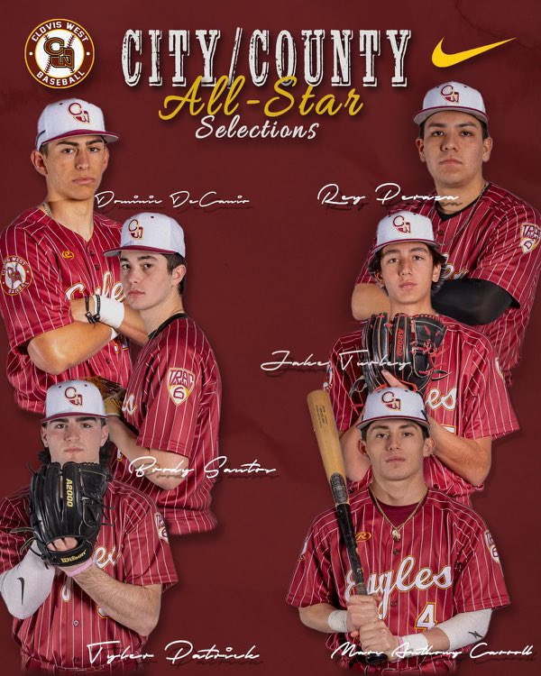 Congrats to our 6 seniors who have been selected to play in the City-County All Star game on June 2 at Chukchansi Park. 🦅🦅