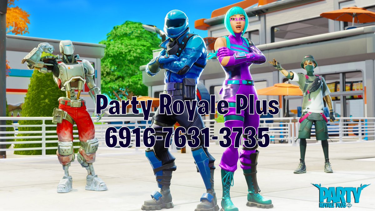 PartyRoyalePlus's tweet photo. My team and I built a better version of Party Royale. We love for the community to check it out and favorite. Would mean a lot to us. Let me know what you think would also love some feedback. Map Code: 6916-7631-3735 https://t.co/KCXj8kEP0b