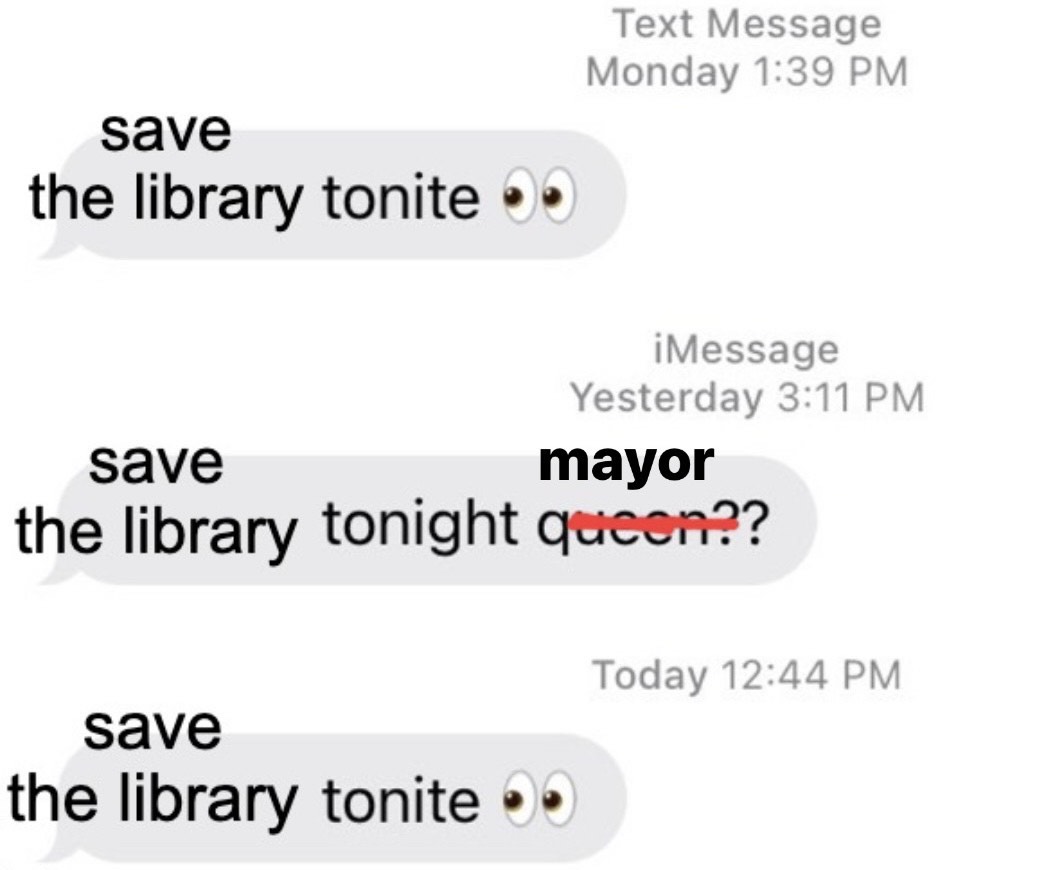 Hey, @nycmayor, it's not too late to save libraries! New Yorkers, we need your support calling for a reversal of $58.3 million in proposed cuts to NYC libraries before the budget hearing at City Hall tomorrow morning. Tell Mayor Adams: #NoCutsToLibraries on.nypl.org/4bKSvoZ