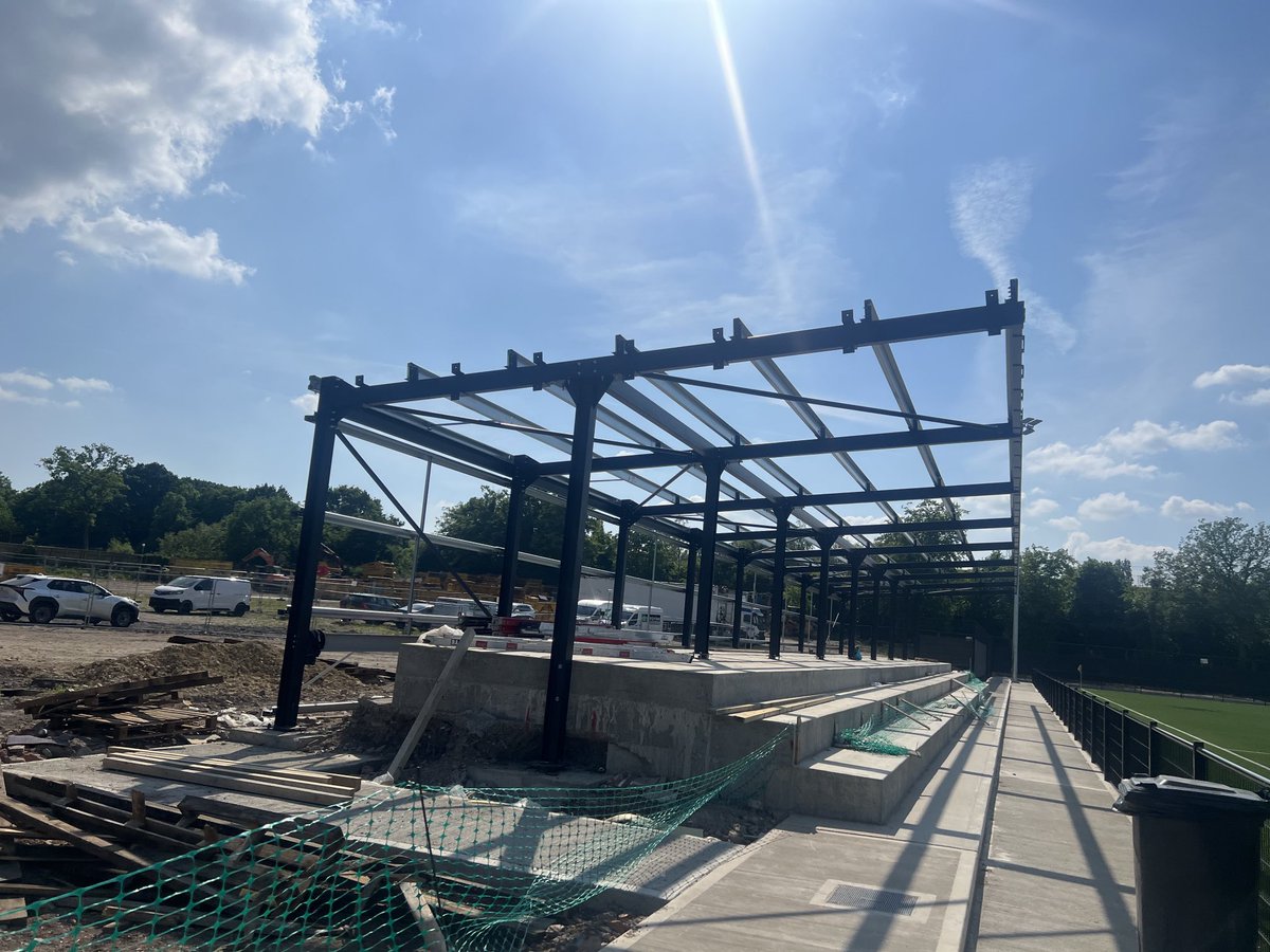 Massive thanks to ⁦<a href="/RMSConcrete/">RMS Concrete</a>⁩ and ⁦<a href="/Mahsteel/">MAH Steel</a>⁩ for all the help in creating a proper #oldschool #footballstand for #londonsoldestfootballclub ⁦<a href="/OfficialWands/">Cray Wanderers FC</a>⁩ now for the roof , seats and cheeky bar to the rear !!