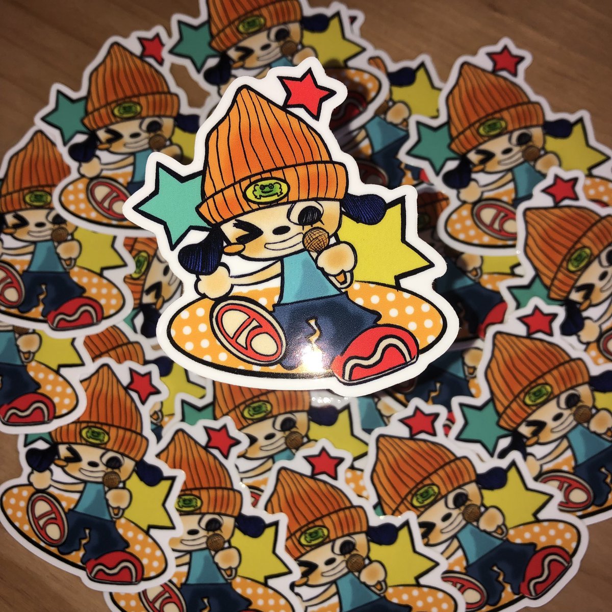 Made some Parappa stickers, I love this little guy #parappatherapper