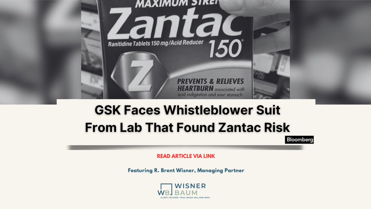 Lawyers who spearheaded the Roundup cancer litigation are taking up the GSK case. GSK is now facing a whistleblower lawsuit from Valisure, the lab that found the Zantac cancer risk. Show me more: bnnbloomberg.ca/gsk-faces-whis…
