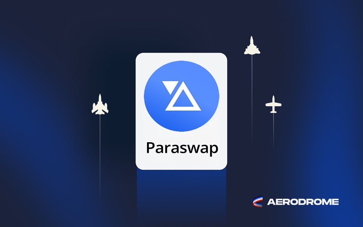 New Slipstream Integration ✈️ @paraswap has officially integrated Slipstream, expanding coverage of Aerodrome's top-notch CL pools on @base. Paraswap now enhances swap execution for traders by tapping into Aerodrome's exceptional deep liquidity.
