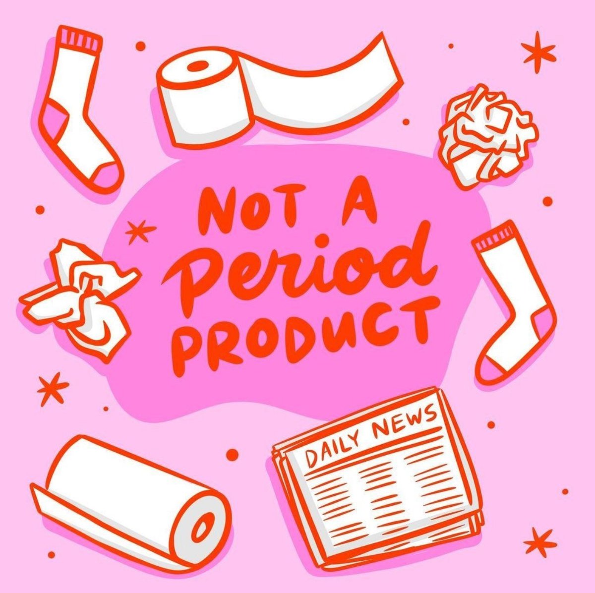 This illustration by artist Kelley Dillon is perfect for #PeriodPovertyAwarenessWeek. Everyone deserves access to #MenstrualProducts.