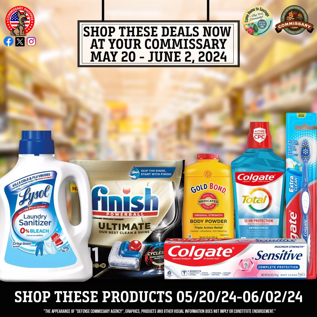 🛍️✨ Shop these unbeatable deals! On sale now from 5/20/24 to 6/02/24. Don't miss out on savings that steal the show at your Commissary!
Defense Commissary Agency 
.
#thecommissaryshopper #commissaryshopper #milspouseblogger #milspouse #milspouselife #militaryspouse #militarywife