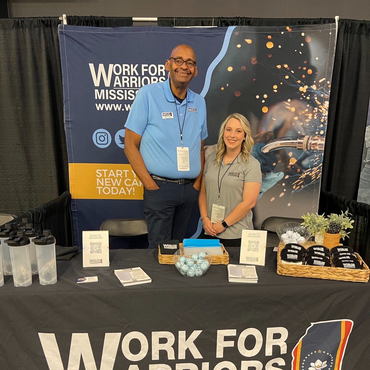 The #wfwms team was on the road last weekend! We were connecting with the #Hattiesburg community at the DAV Vet Fest, while other team members were attending the #ngams 2024 State Conference in #Biloxi. 

#Mississippi #WorkforWarriors #hiring #career #employment