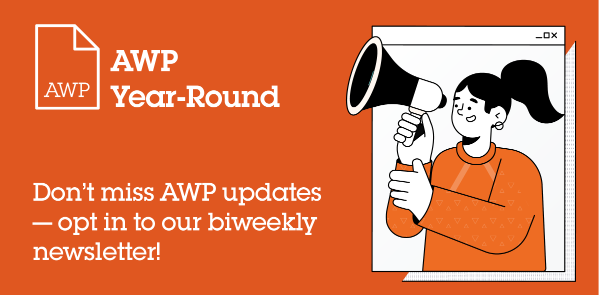 Join our newsletter list and be the first to know all things AWP! Visit our website to subscribe today. awpwriter.us4.list-manage.com/subscribe?u=3a…