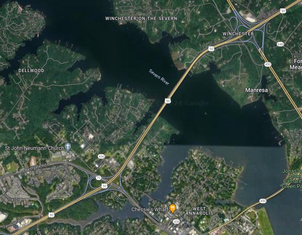 We will continue installing sensors on the eastbound span of the US 50/301 Severn River Bridge​ in Anne Arundel County on Tuesday, May 21, weather permitting. The work is expected to be complete by Wednesday, May 22. Learn more: ow.ly/AER750RNYgb #MDtraffic