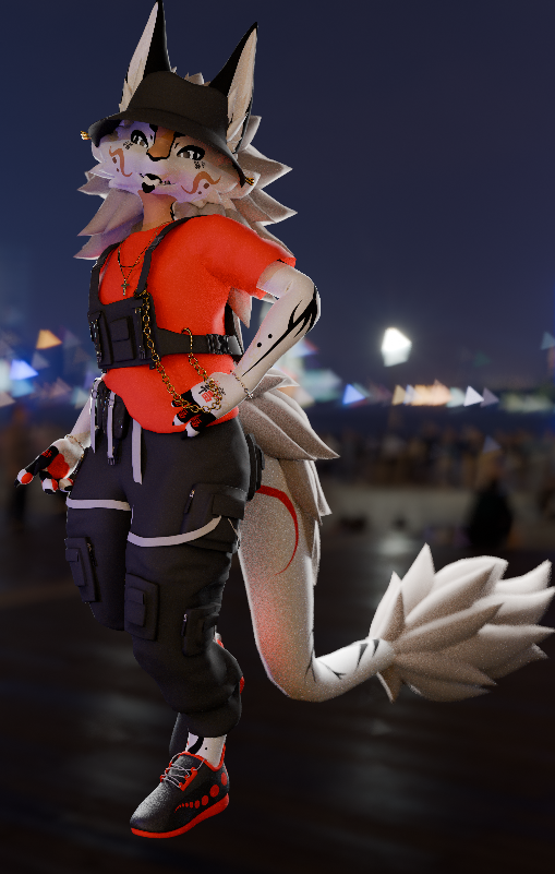 #vrchatavatar retexture commission for <a href="/TheDoctorDrake1/">The Doctor Drake 🔞</a> 

Novabeast belongs to <a href="/Kittomatic/">Kittomatic</a>
Clothing belongs to <a href="/locofbx/">Loco 天龍</a> 

Interested? Shoot me a DM. Base retextures start at $65 USD

#vrchat #novabeast #furry #artist #retexture #fursona #streetwear #blender