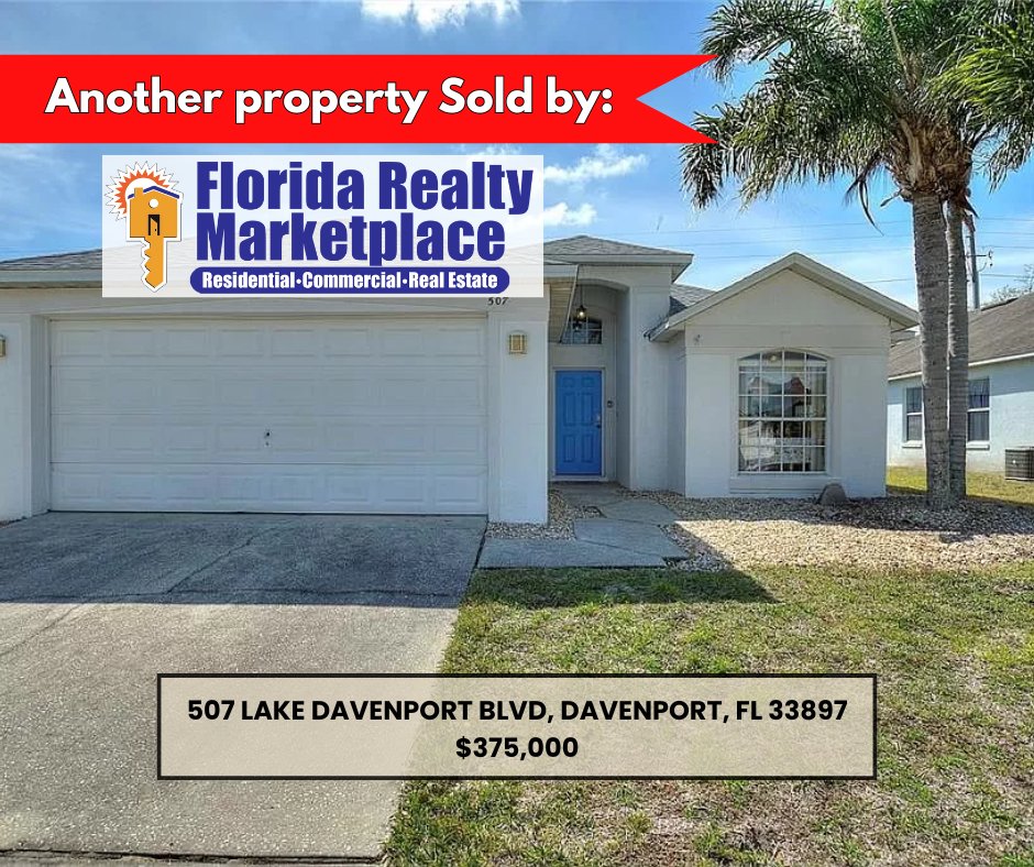 Another Home Sold by Florida Realty Marketplace!
Call 863-877-1915 for us to help you with buying or selling your home!

#soldhome #Floridarealtymarketplace #davenportfl