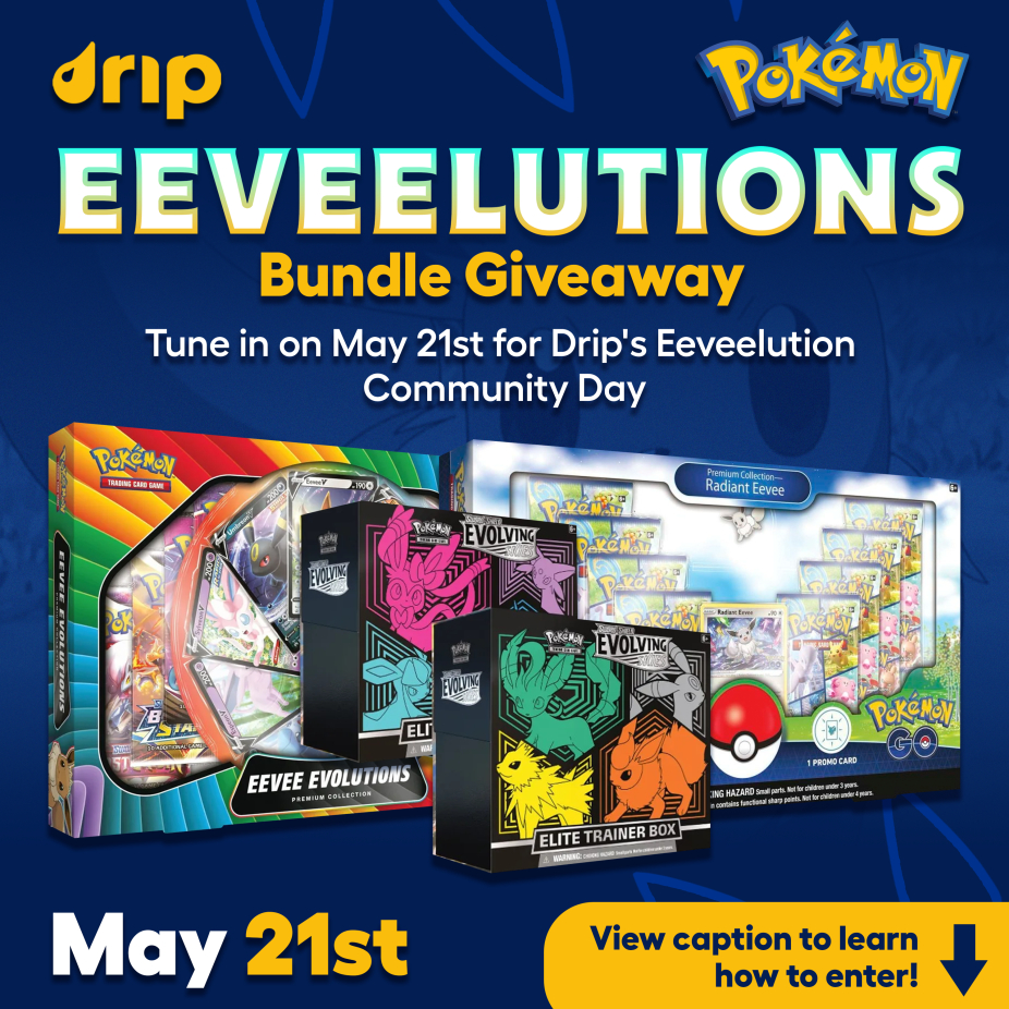 dripshop_live's tweet photo. We're giving away these three Pokemon Products in celebration of our Eeveelution Community Day on Drip!  #Pokemon

To Enter:
💧- Like this post
💧- Follow @dripshop_live 
💧- Tag 3 friends

RSVP: https://t.co/7xa3Mi7psE https://t.co/UJJ8fPgdUV