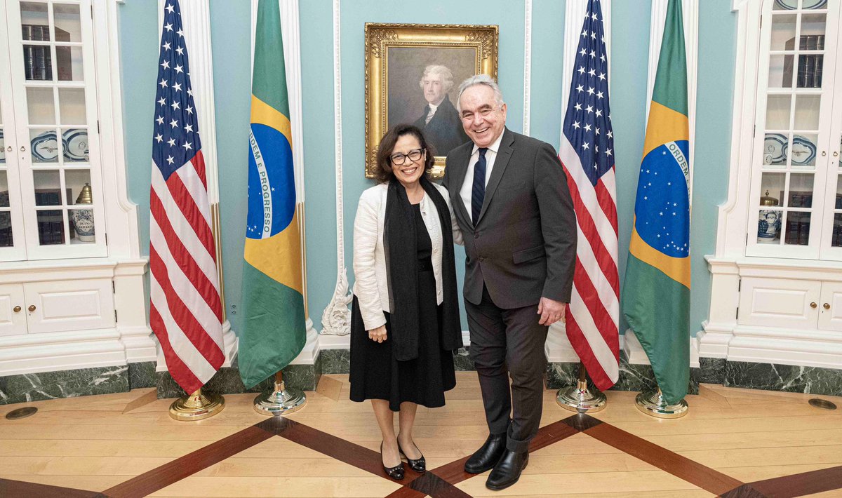 Honored to join Secretary General Maria Laura da Rocha for the semi-annual U.S.-Brazil High-Level Dialogue, where we celebrated 200 years of U.S.-Brazil relations. Our partnership promotes security, democratic ideals, and respect for human rights in the region and around the