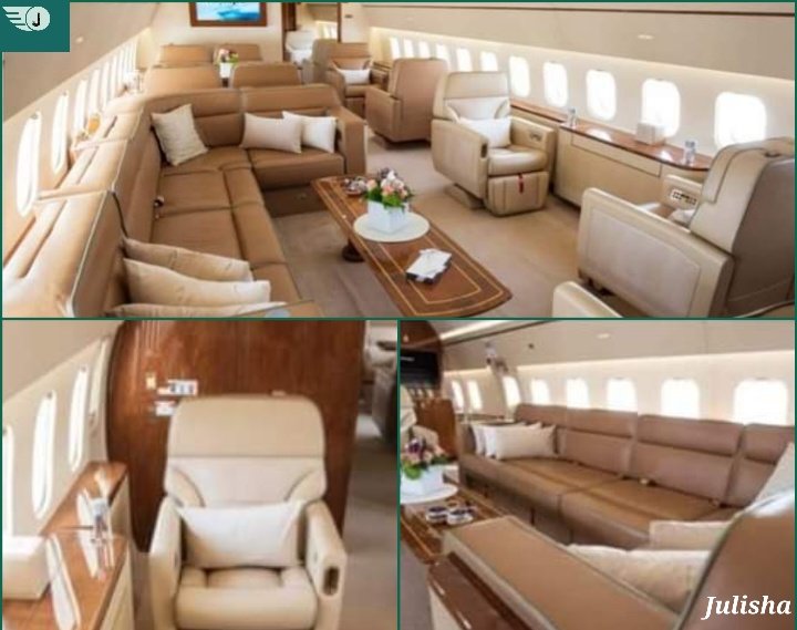 Inside the Royal Jet LCC, that landed in Atlanta, Georgia, United States of America, ferrying President William Ruto