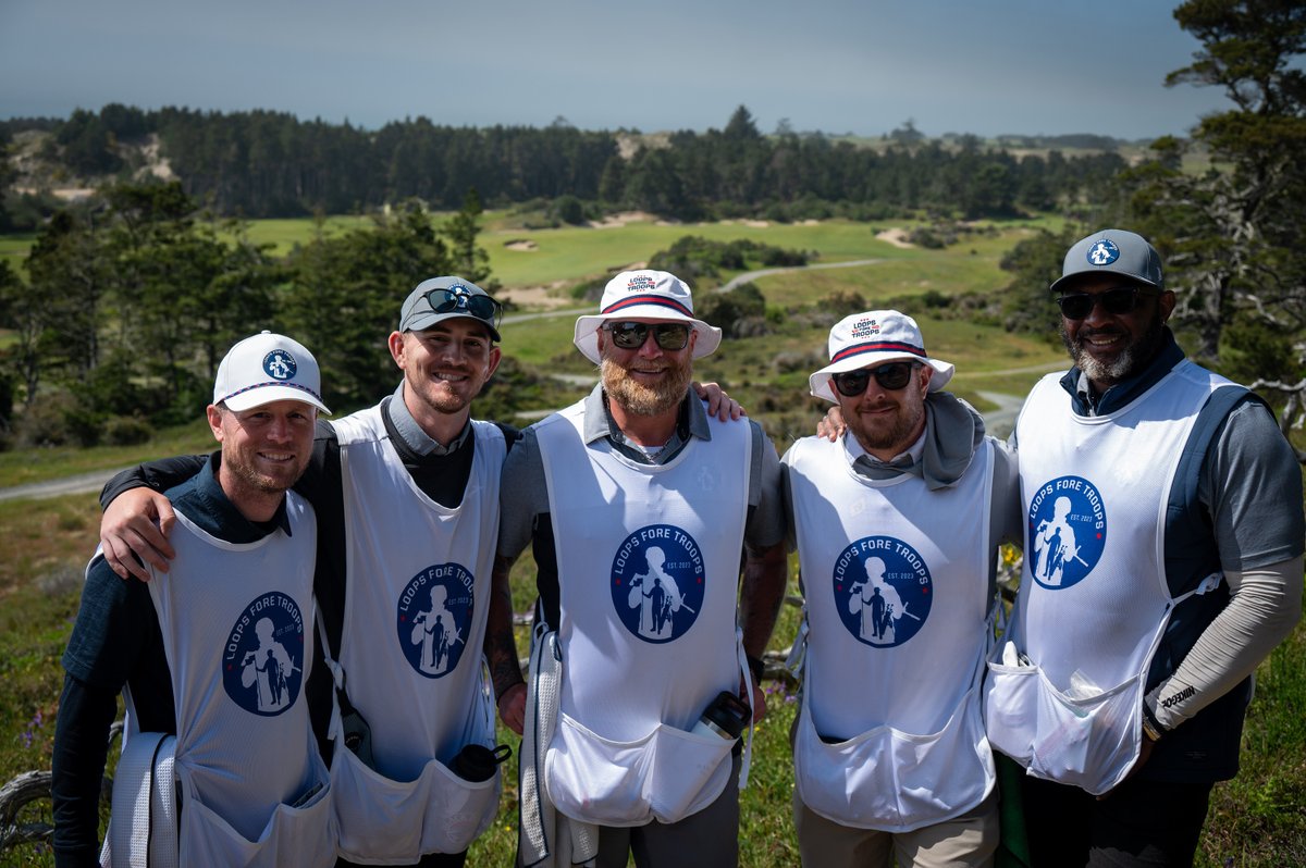 For two weeks, Loops Fore Troops has been here teaching veterans the art of caddying. Their mission is to provide veterans with camaraderie & the working knowledge for a successful caddying career. Thanks to these men for their service, & best of luck in their caddying endeavors!
