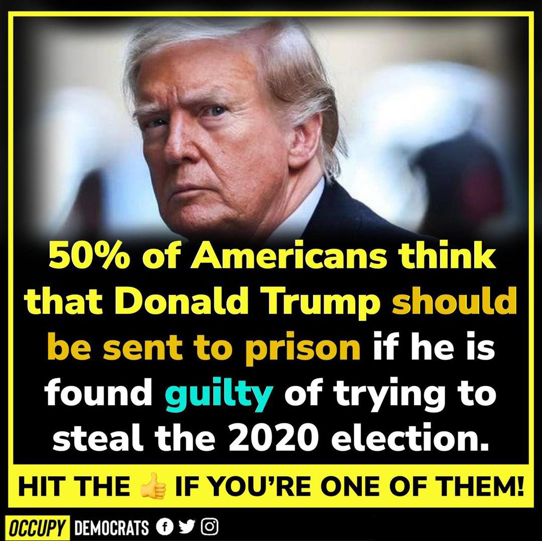 Half of Americans are going to dance in the streets this week, when the ‘Orange Dick-tator wannabe’ is found guilty…👇

And that’s JUST A FACT!!

Raise your proud hand if you’re one of them! 🤚