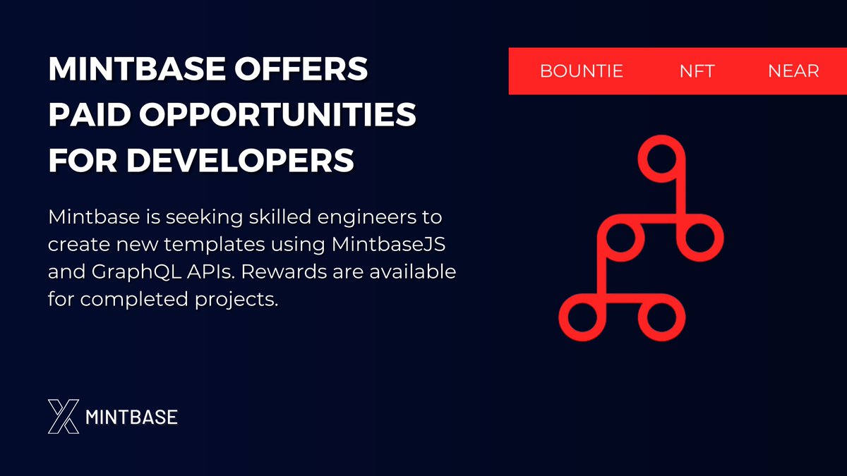 🚨 @mintbase Offers Paid Opportunities for Developers

Mintbase is seeking skilled engineers to create new templates using MintbaseJS and GraphQL APIs. Rewards are available for completed projects. 

🔗templates.mintbase.xyz/bounty

🧵 Here are the details 👇

#NEAR #NFT #Developers