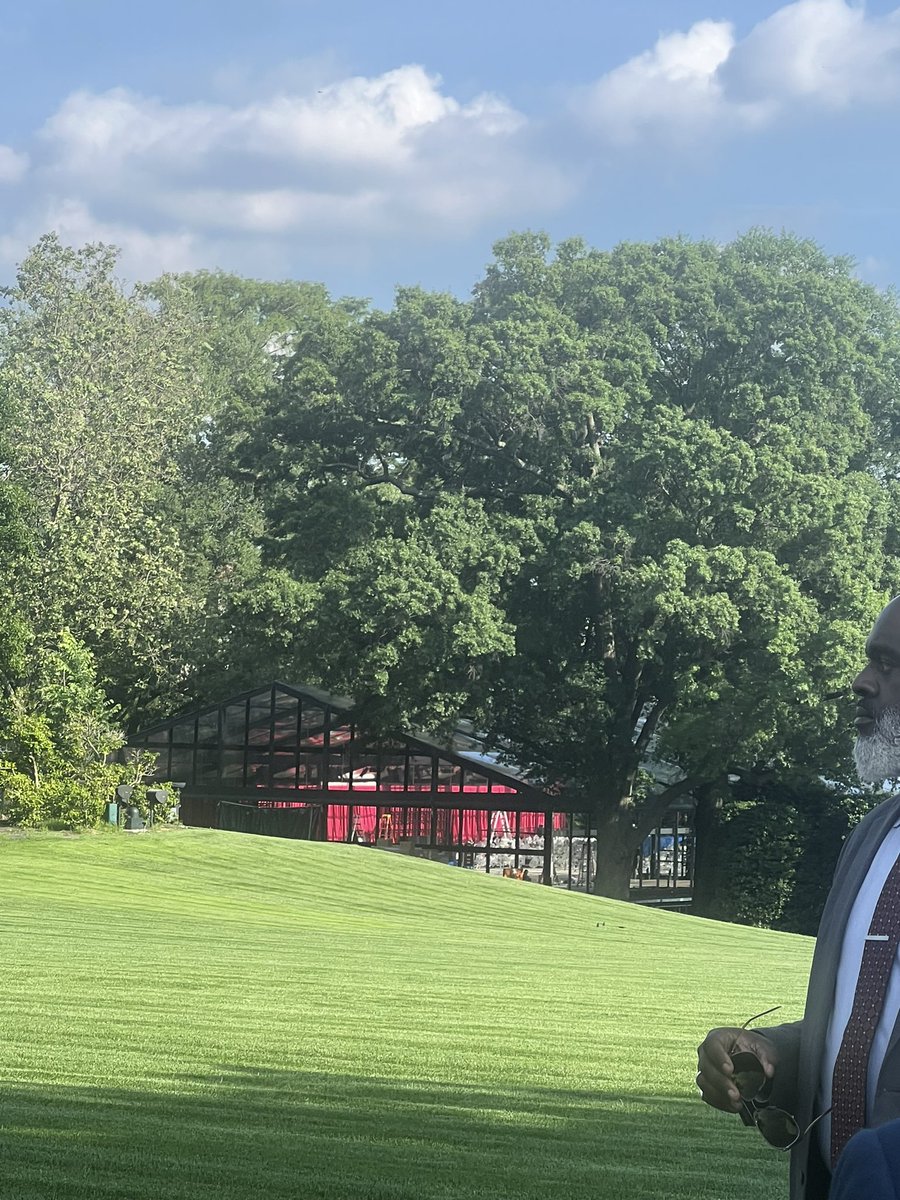 A tent being built on the South Lawn for Thursday’s state dinner