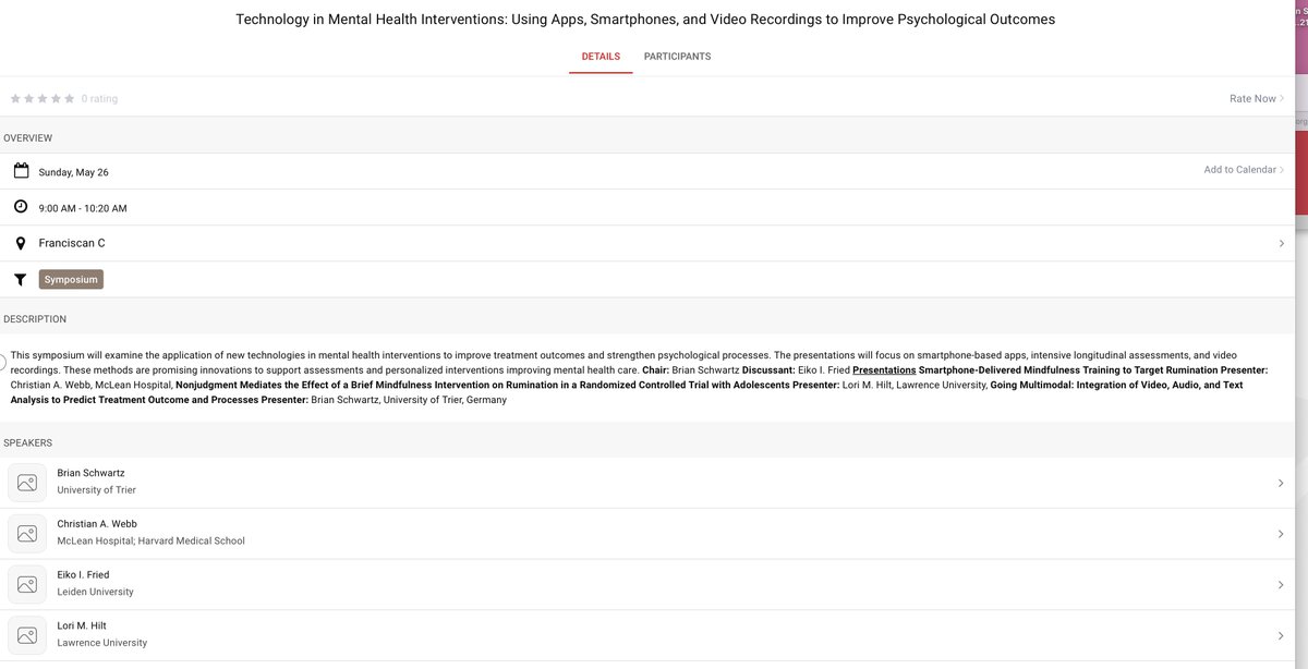 Interested in technology in mental health interventions? Come check us out Sunday AM at APS @PsychScience Featuring @LUCARELab1 @Schwartz_PsyRes @EikoFried