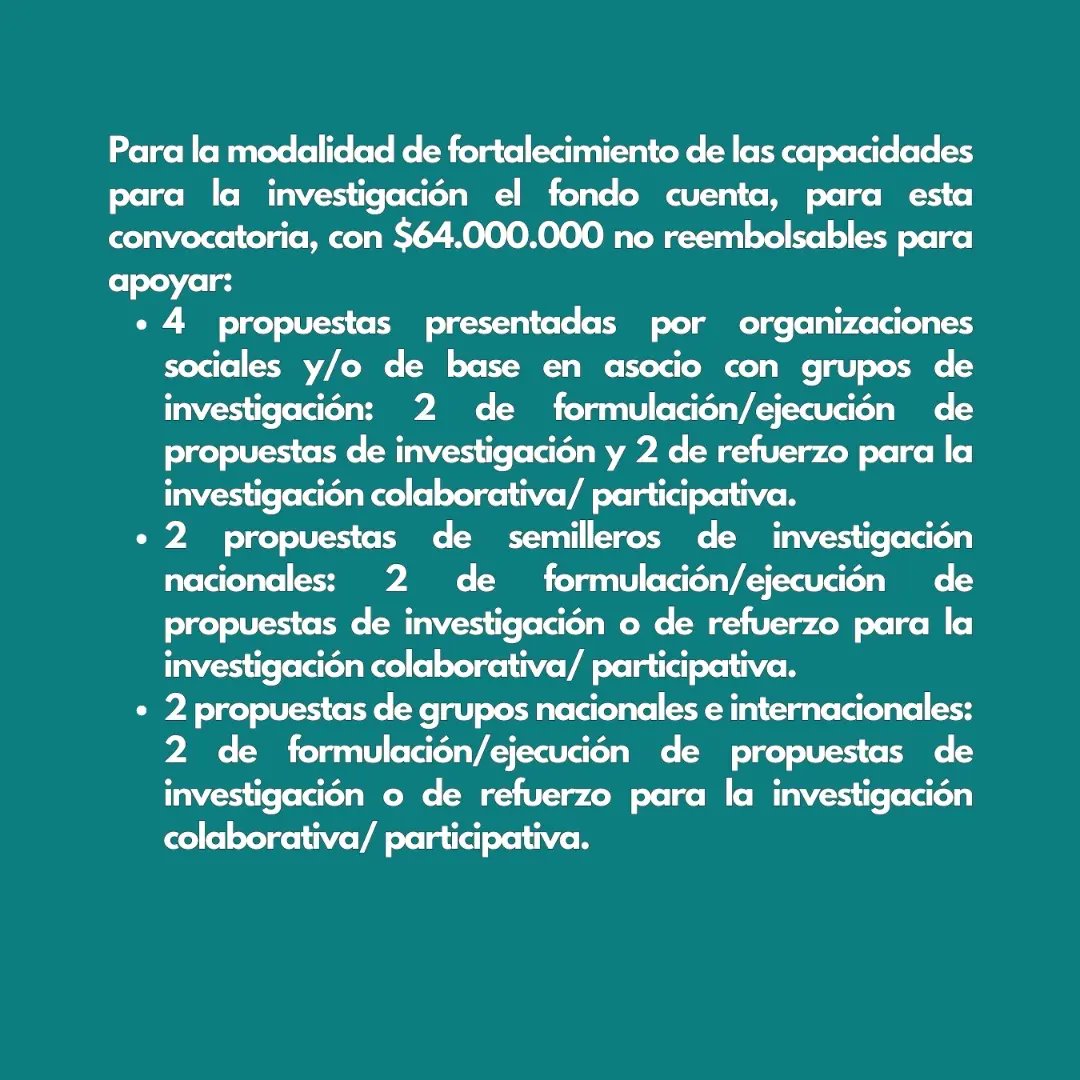 ¡Participa! 

…nvestigacion.fundacionwwbcolombia.org/convocatoria-2…