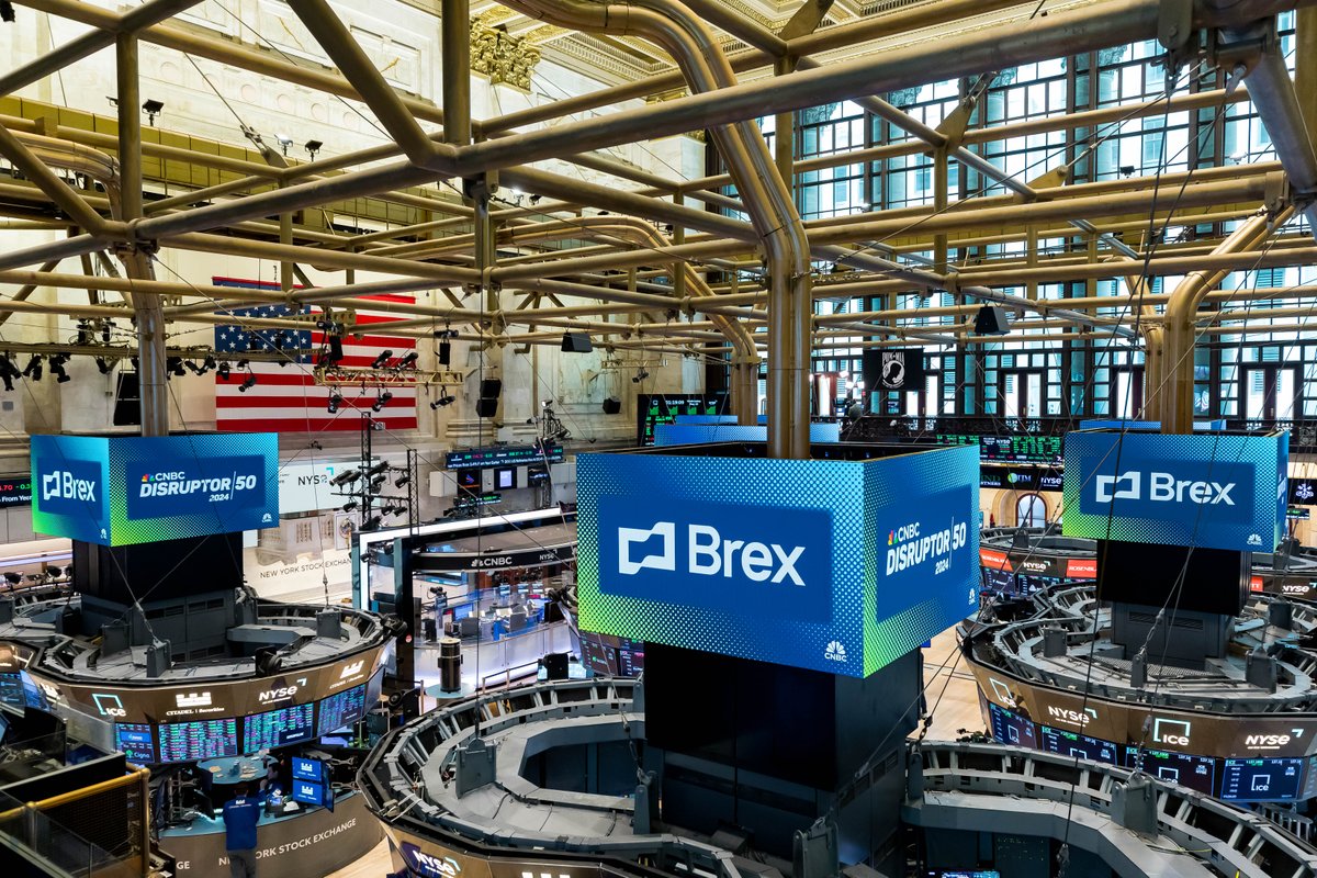 Big thanks to @NYSE for celebrating Brex's #4 spot on the @CNBC Disruptor 50 list this year, and to our incredible customers, community, and team—we couldn't do it without you.