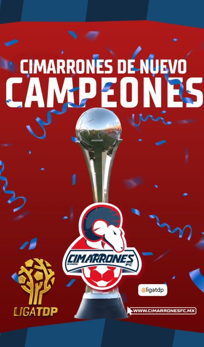 ¡Felicidades Cimarrones!
Lo hicieron de nuevo. Ahora TDP.