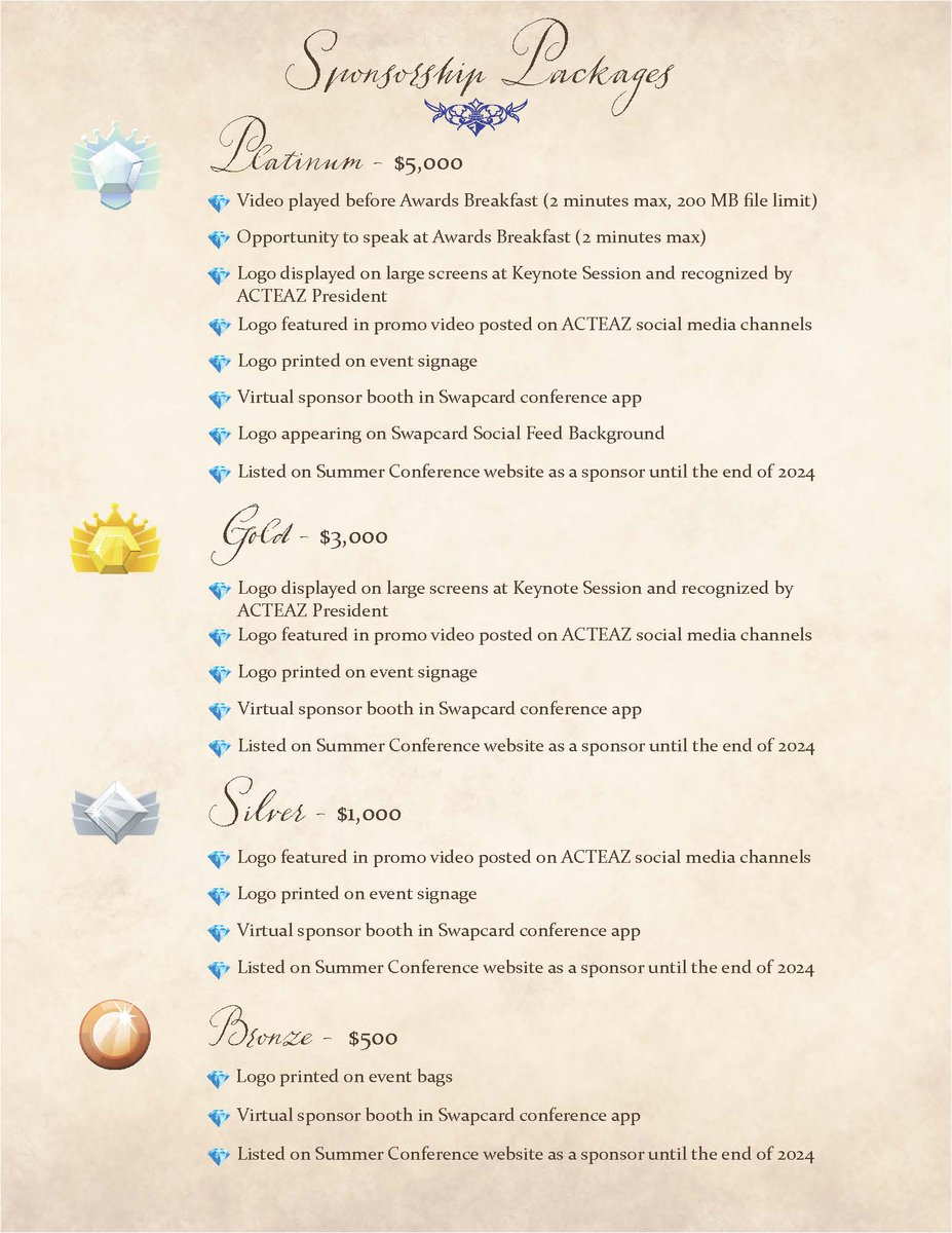 Just a reminder that sponsorships for this year's Arizona CTE Summer Conference close next Friday, May 31! Showcase your company at one of the largest CTE conferences in the nation! 📖 #azctecon #careerteched 

arizonactecon.com/sponsorship-in…