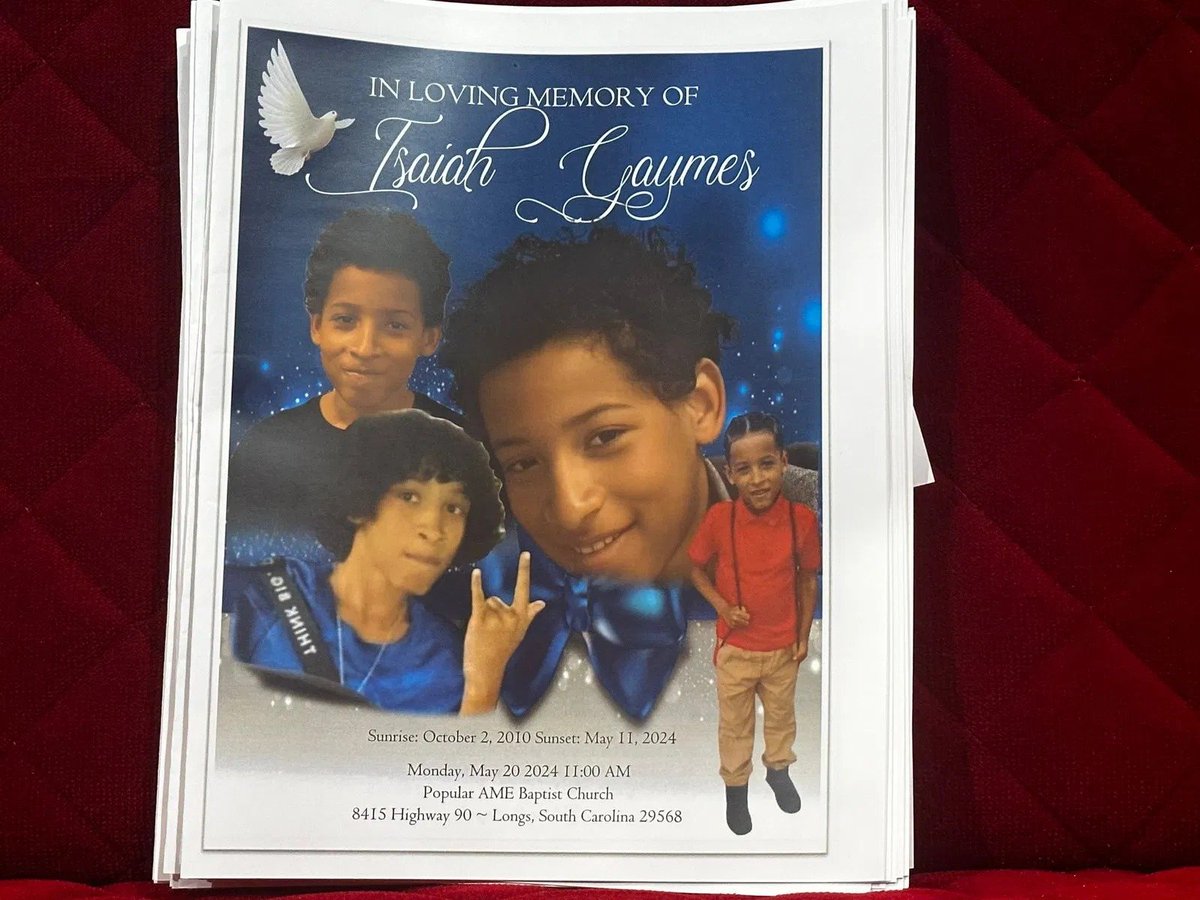 HEARTBREAKING 💔 Horry Co. teen beaten to death, Isaiah Gaymes, remembered during celebration of life bit.ly/3V78Peb