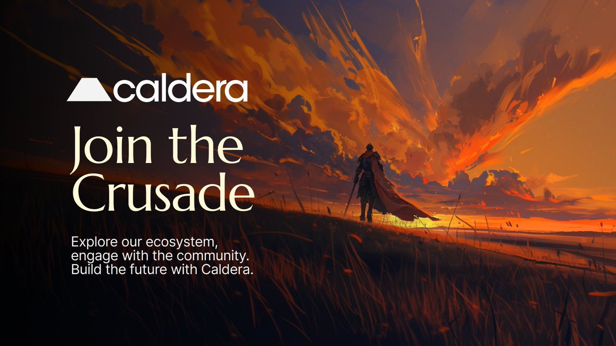 Announcing Caldera Crusade: a month-long journey across the Caldera ecosystem! Complete 8 quests powered by @Galxe to earn a special Soulbound Crusade NFT 👀 Get started: app.galxe.com/quest/Caldera/…