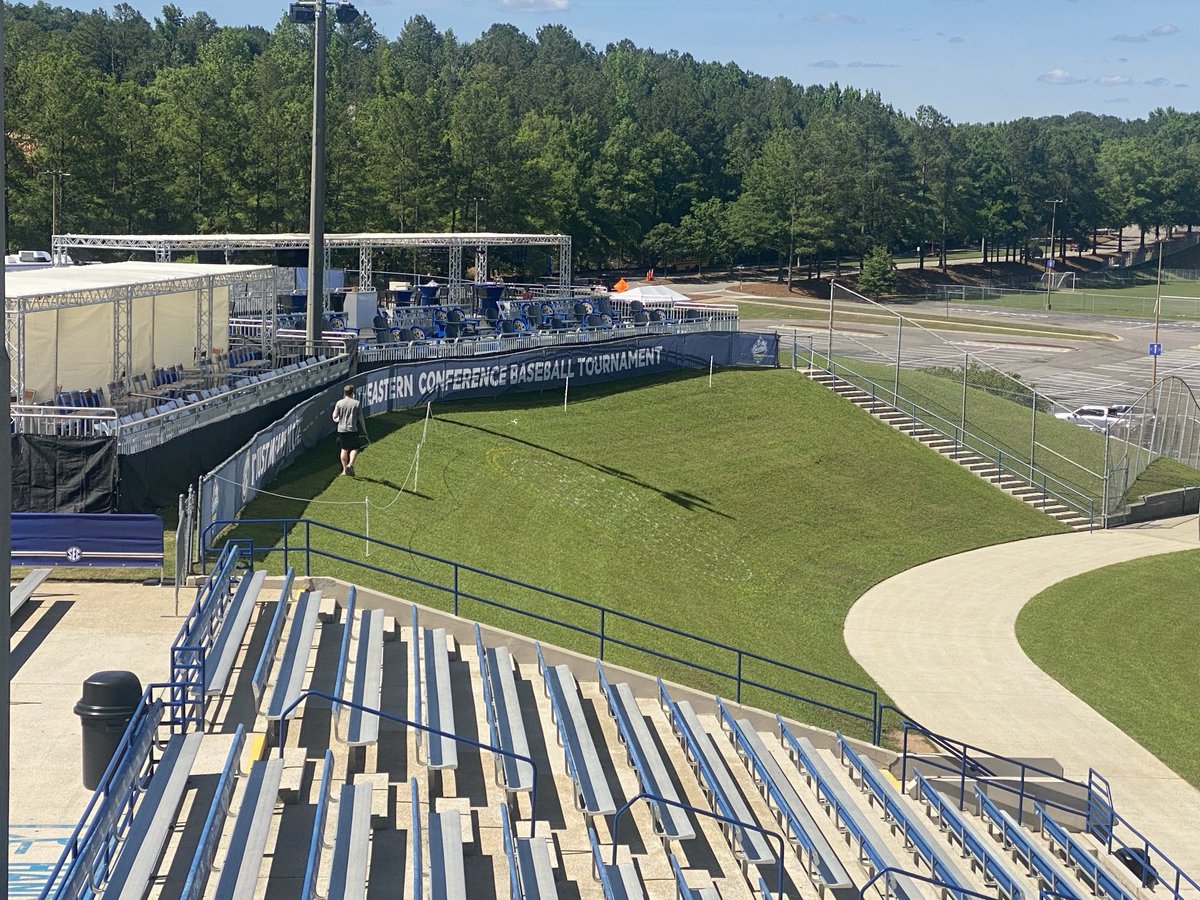 RevelVenue's tweet photo. Putting on the final touches to new seating in the Hoover Met for #Secbaseball. RevelXP https://t.co/yuFYGy0Ghc