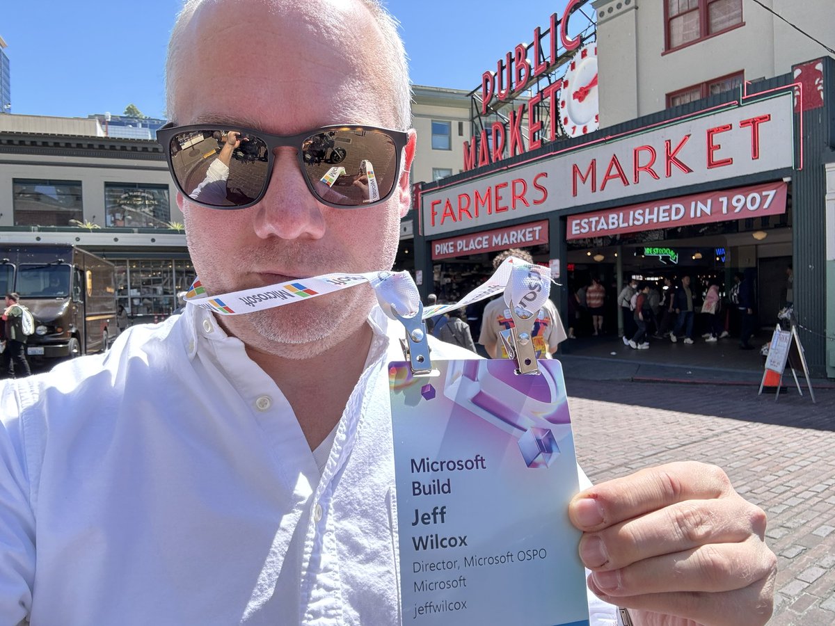 Hey #MicrosoftBuild folks, I’m an expert on… GitHub, and Pike Place Market. Should be a good week.
