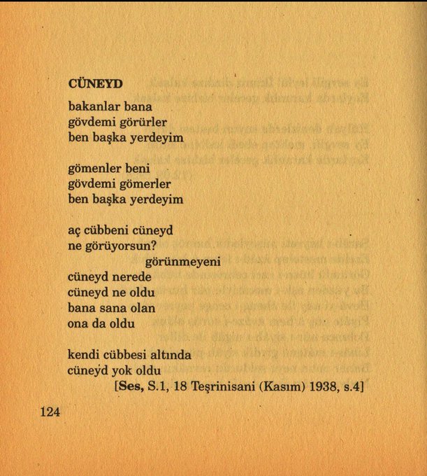 Cüneyd'in son sahnedeki repliği Asaf Halet Çelebi'den, Cüneyd isimli şiirden, muhteşemdi gerçekten.
Cüneyd yok oldu...
#KızılGoncalar