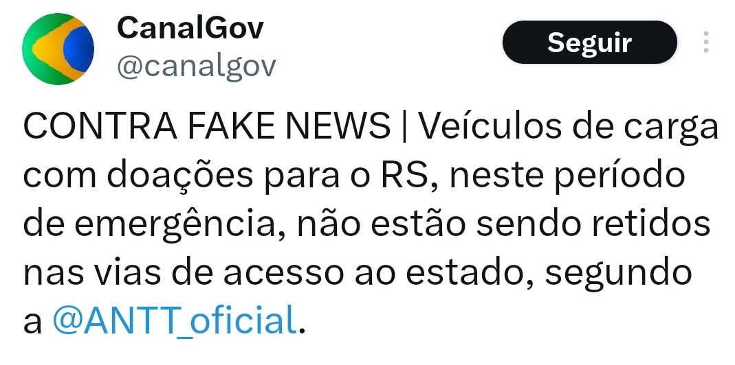 <a href="/mtst/">MTST</a> Fake news! O Governe disse que não estão retendo veícules!