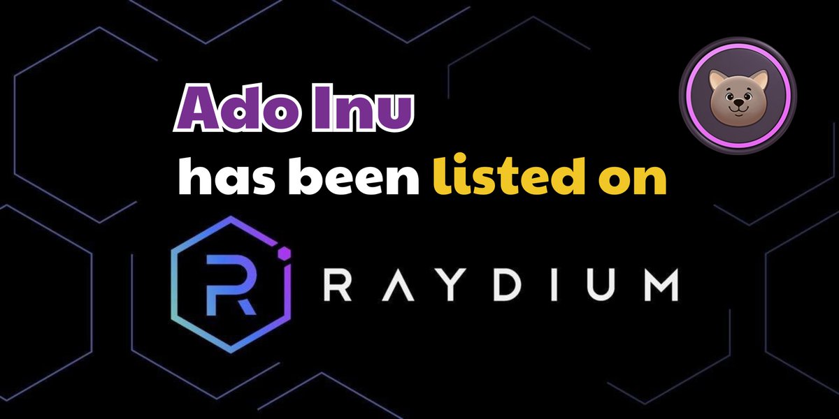 ado_inu's tweet photo. Exciting News!

$ADO is listed on Raydium already.

🔥 Only trade ADO tokens through the four official links below👇

https://t.co/FYxp0pGD5z

https://t.co/vD0AgvW7En

https://t.co/de678DX6UT

https://t.co/UChGWnuwiC

Join us and watch your investment grow! 🚀🌕