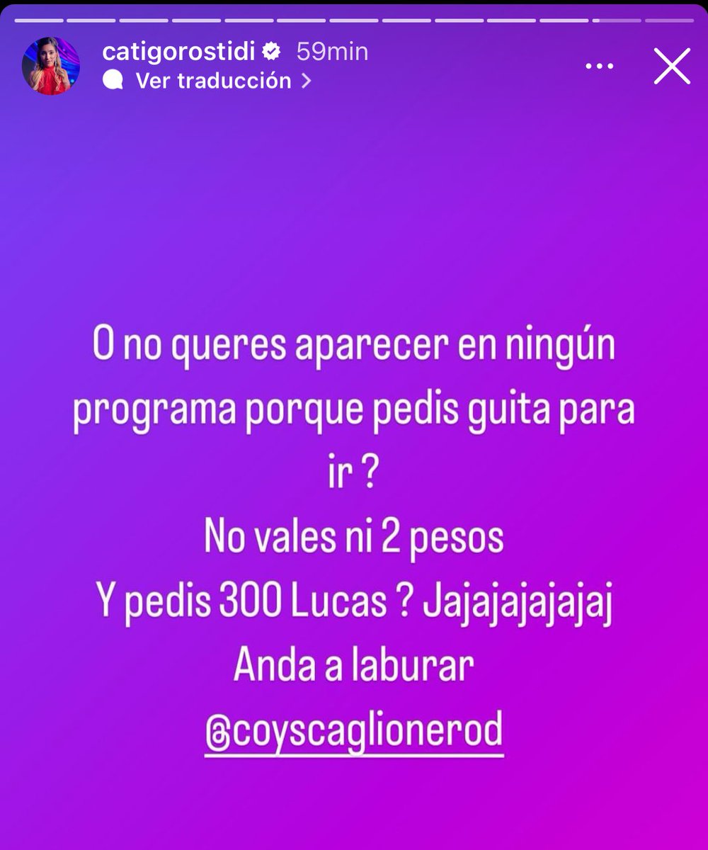 cata exponiendo que coy pide 300mil pesos para ir a los programas LAAAAM #GranHermano