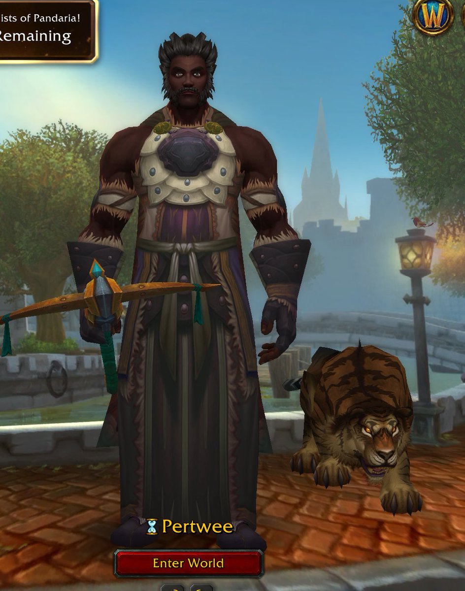 SubLevel28's tweet image. Back in WoW and testing the MoP Remix. And made my dude. And named him after Doctor #3 :-)