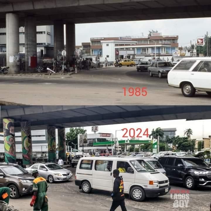 Falomo LAGOS in 1985 vs now in 2024.