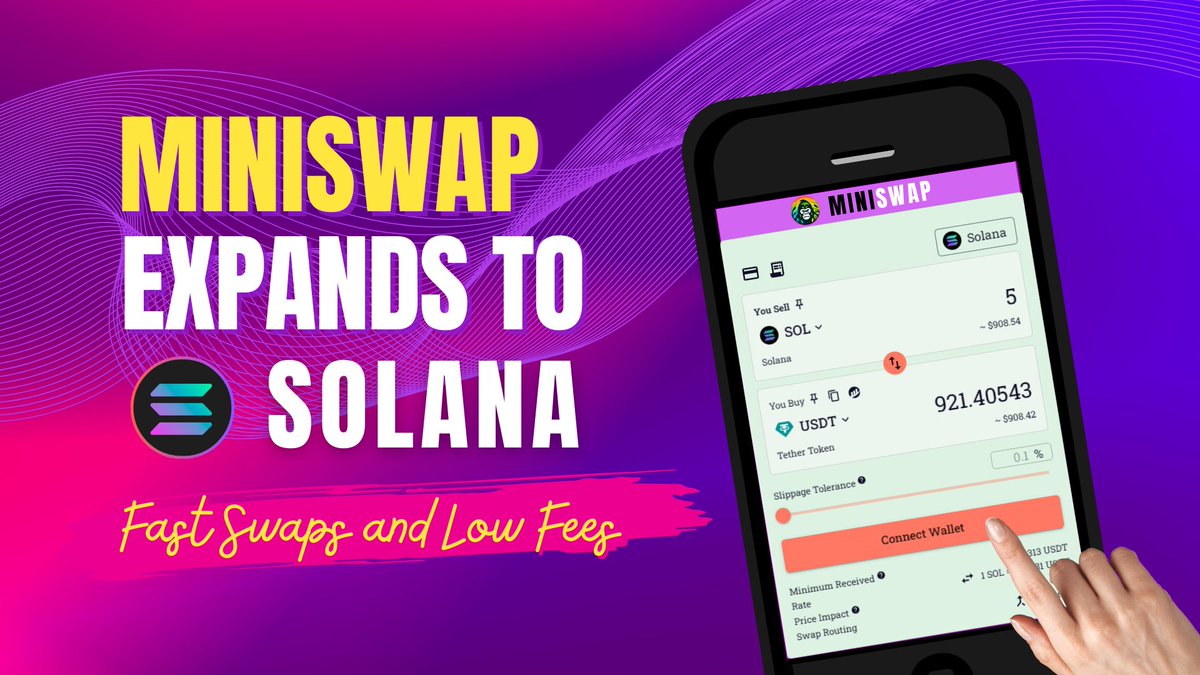 We are proud to announce that MiniSwap has made it to Solana today. Enjoy the fastest swap and the lowest fees on the main hub of meme tokens as well as #Polygon and many other chains, with the list ever expanding.

Try MiniSwap: miniharambe.io/swap

Frequently Asked