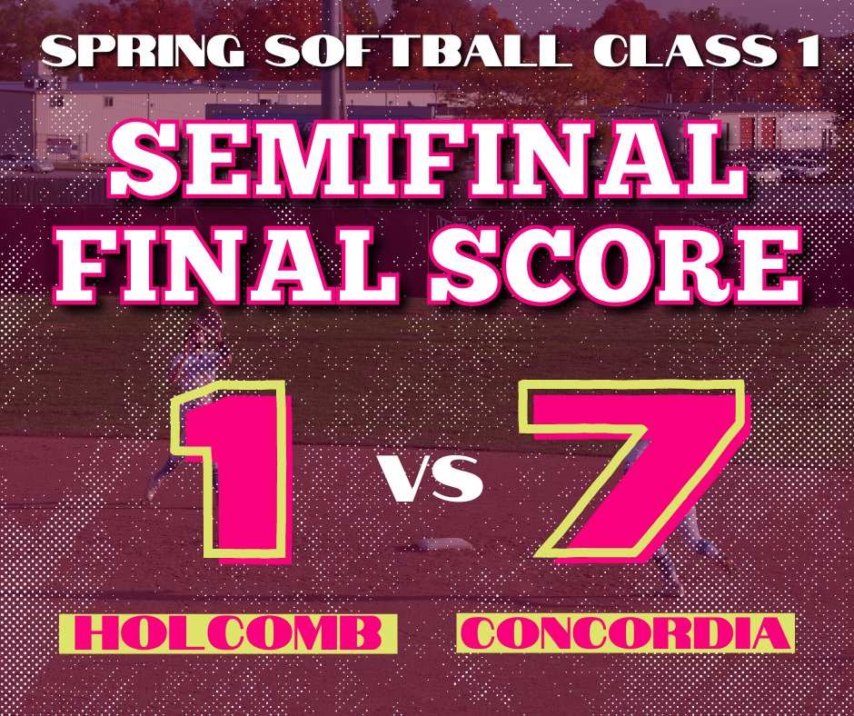 Here is the final score for the Class 1 Semifinal game between Concordia and Holcomb!
