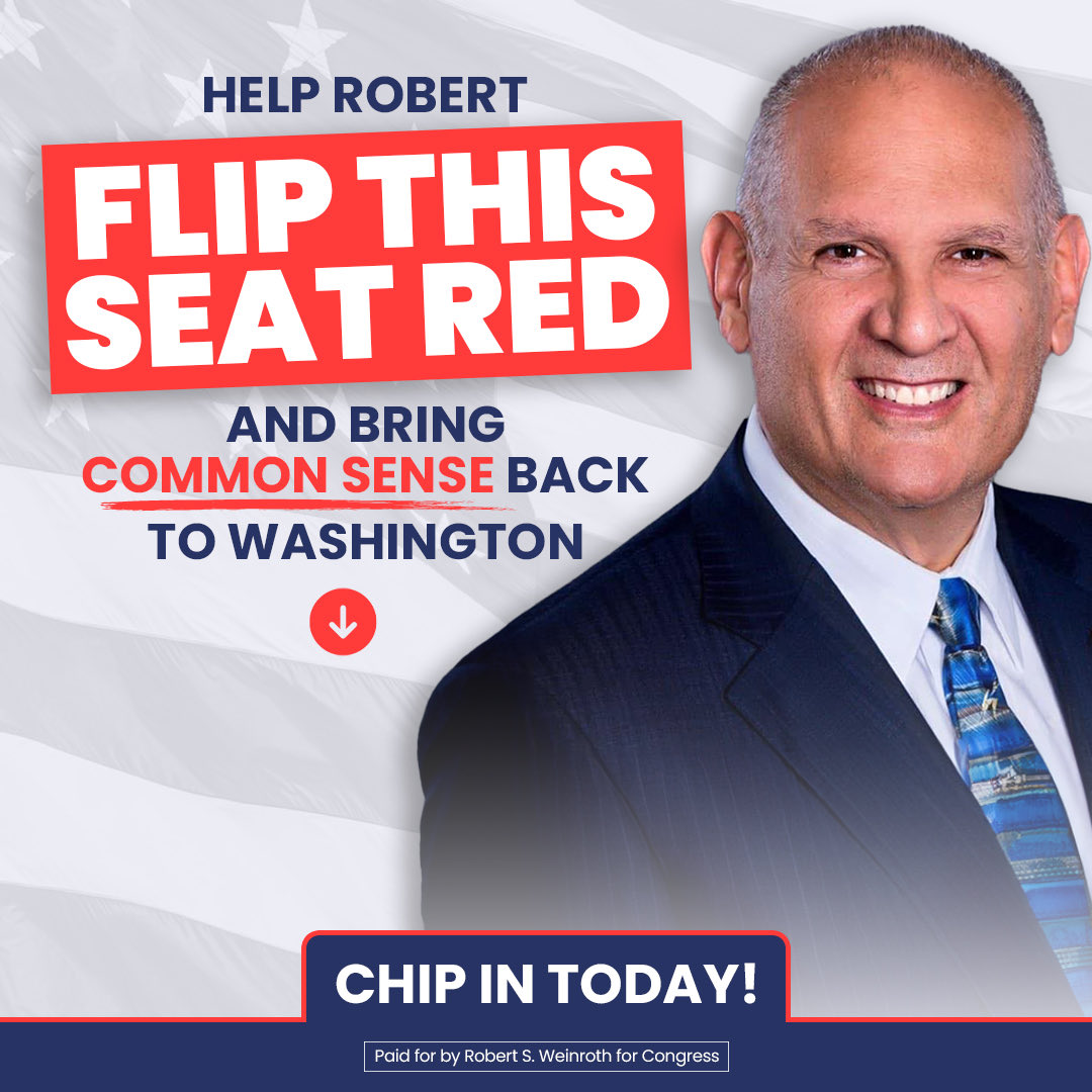 🚨 URGENT MESSAGE 🚨 Help Robert Weinroth flip Florida’s District 23 RED and bring common sense back to Washington. Chip in today to help send a PROVEN leader to Congress ➡️ secure.winred.com/robert-s-weinr…