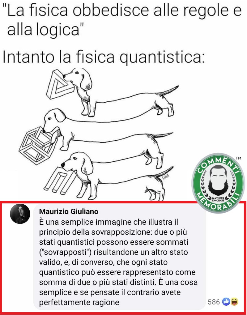 CM_Memorabili's tweet image. C&apos;è chi si bloccherà almeno 5 minuti sull&apos;immagine, e chi mente. #fisica #fisicaquantistica #commentimemorabili