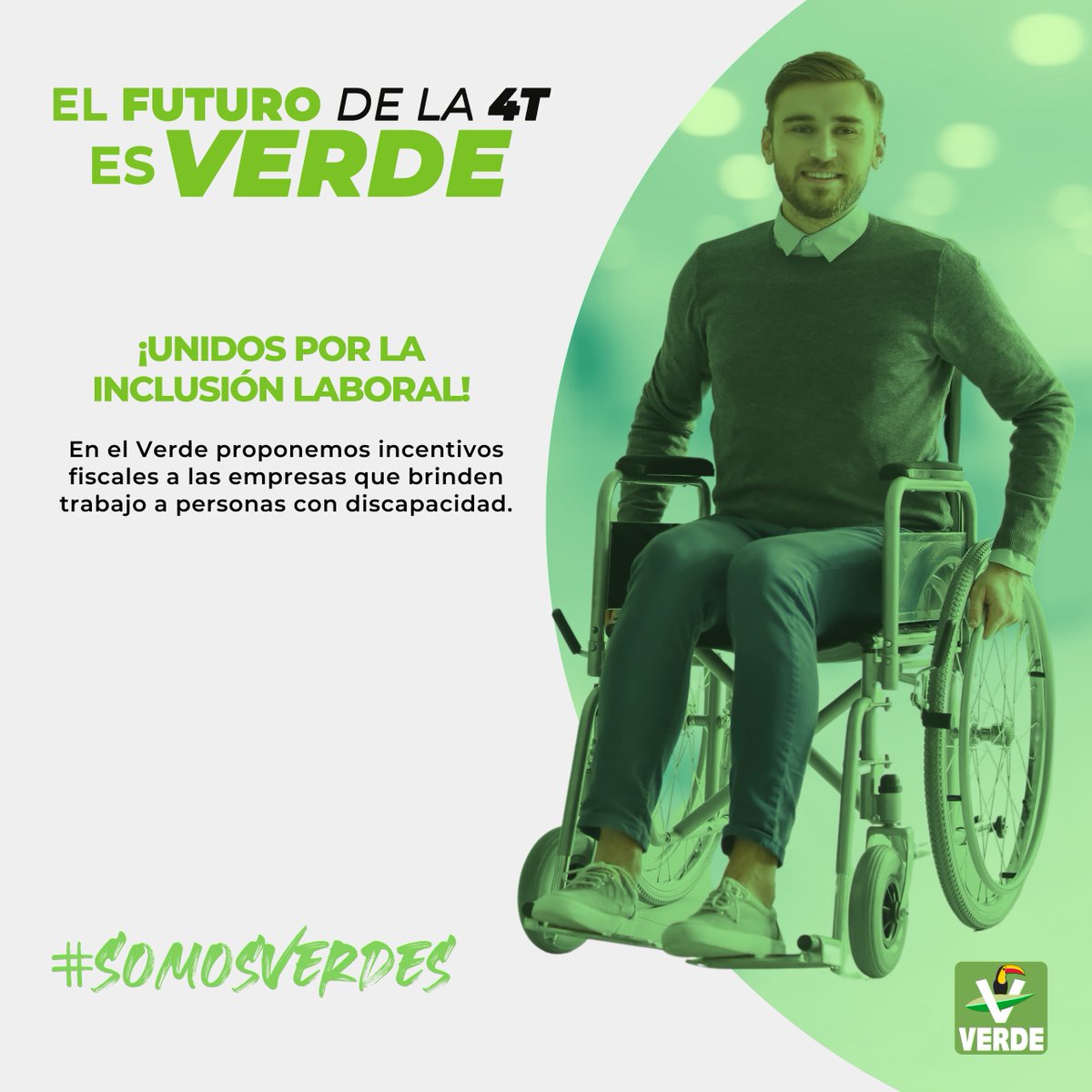 En el Verde proponemos incentivos como deducir las cuotas del Seguro Social y los impuestos de cada empleo otorgado a personas con discapacidad, para motivar la contratación de este sector. ¡Conoce nuestras #PropuestasVerdes2024! Este 2 de junio #VotaTodoVerde #VotaVerde