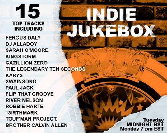 Also, on tap tonight MONDAY MAY 20th on 'INDIE JUKEBOX' 4pm {PST} 6pm {CST} 7pm {EST} TUESDAY MAY 21st 12 am {BST} please tune in play & share {MUSIC HEALS} these other great INDIE STARS......