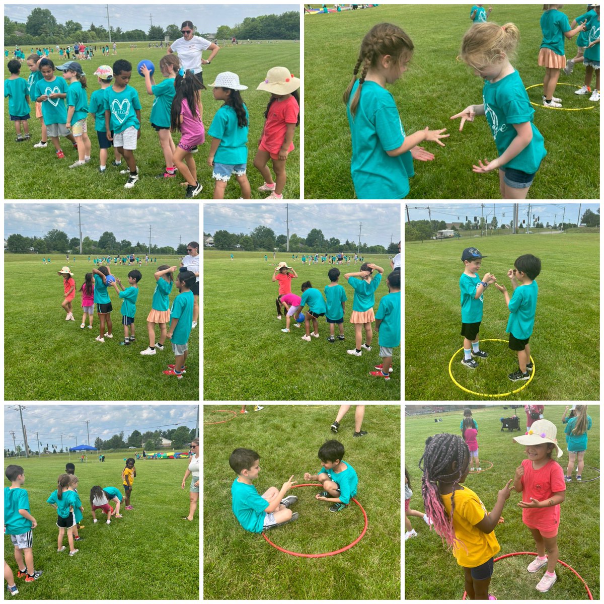 MrsWorkmanHECS's tweet photo. Wet mop relay race was a winner in this heat! ☀️Played over then under, and had some epic rock, paper, scissors battles. Finished the morning with the parachute and soccer races! What a fun morning! @HeritageECS https://t.co/lYe6SkUl7K